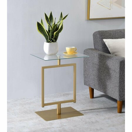 KD MUEBLE Molein Side Table, Gold KD3179771